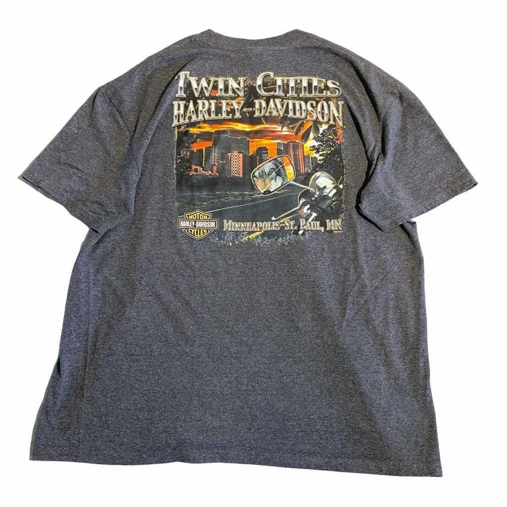Harley-Davidson T-Shirt Twin Cities Minneapolis Size XL Gray Graphic